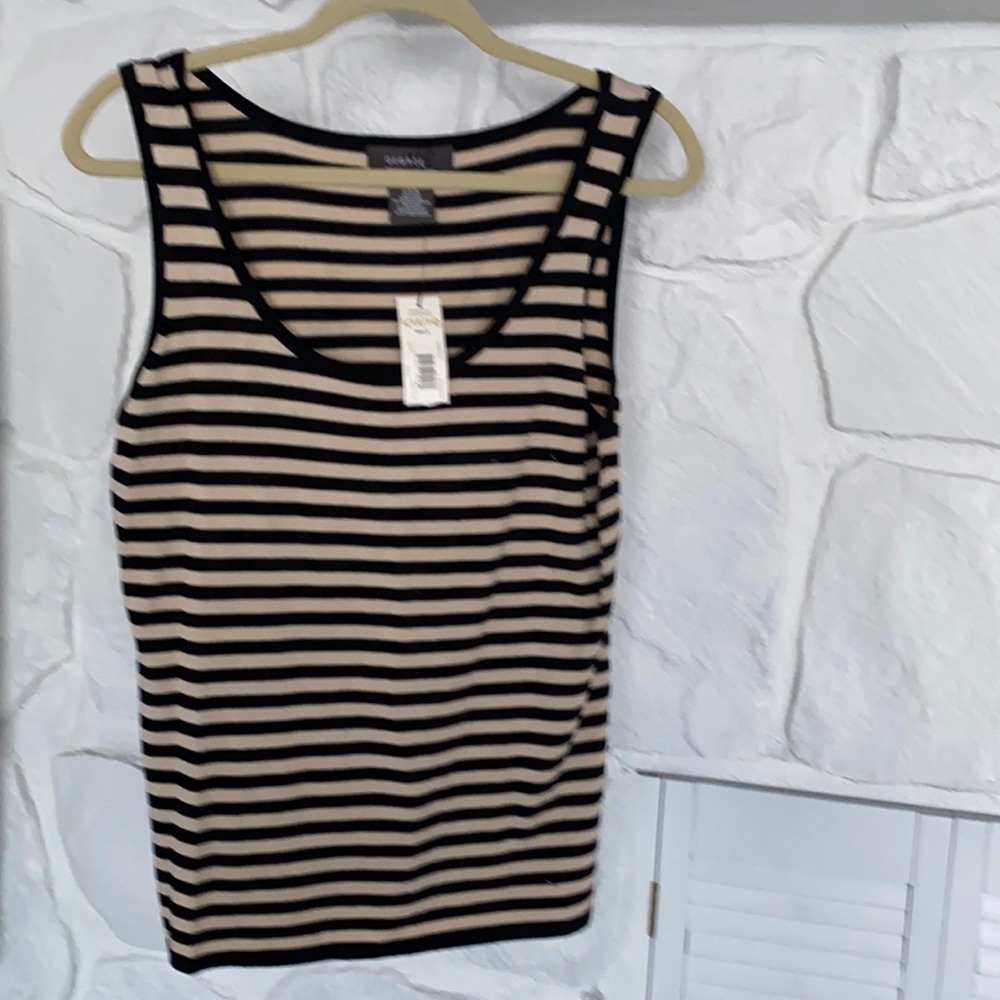 NWT George black tan sleeveless styled sweater